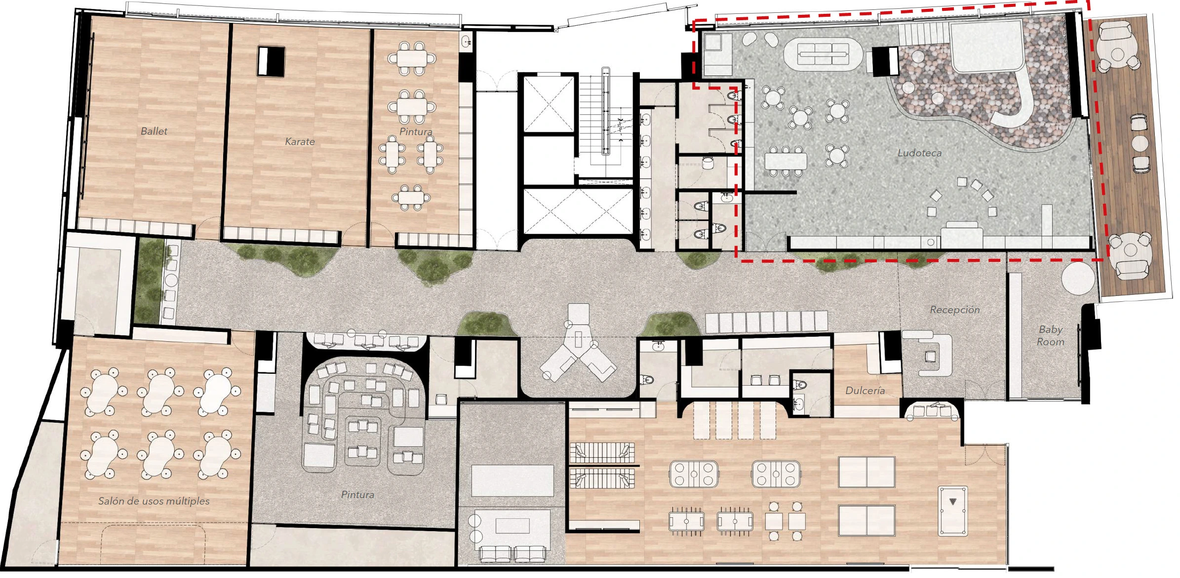 Ludoteca. Planta arquitectónica